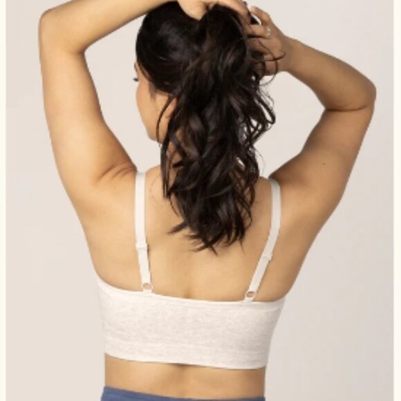 Kindred Bravely Sublime Bamboo Hands-Free Pumping Lounge & Sleep Bra M Oat Nwt - Picture 9 of 14
